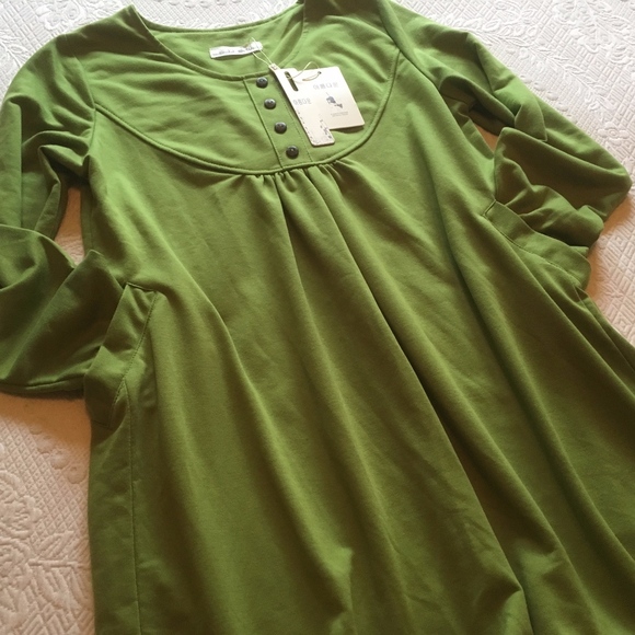 Unknown Tops - Lime Green Knit Tunic Top NWT